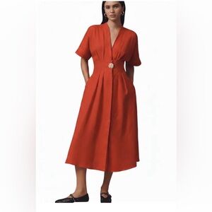 Anthropologie Tobie Linen Dress